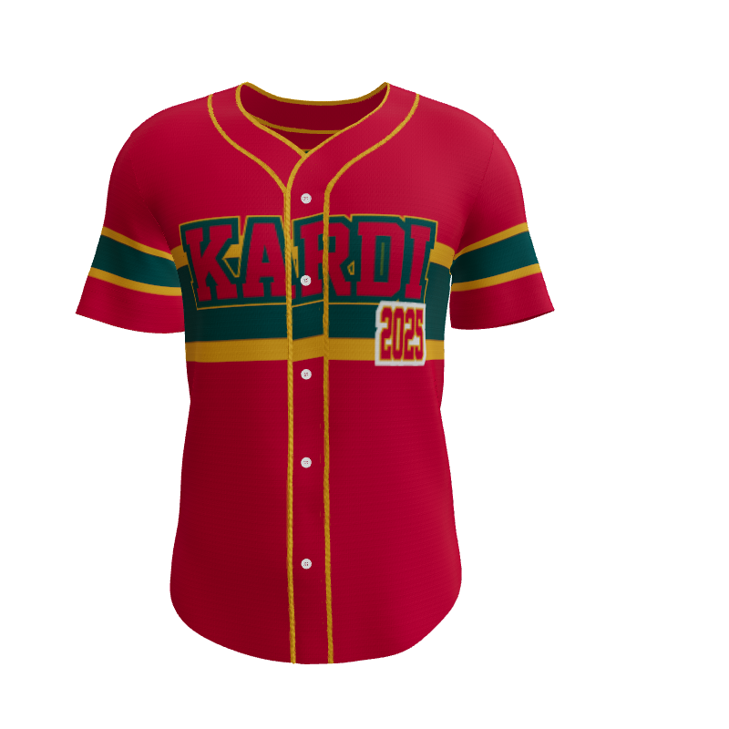 Baseball Design Four Full Button Baseball Jersey. (x 2)